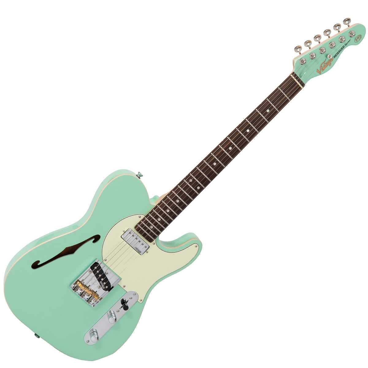 Vintage V72 ReIssued Electric Guitar ~ Ventura Green, Electric Guitar for sale at Richards Guitars.