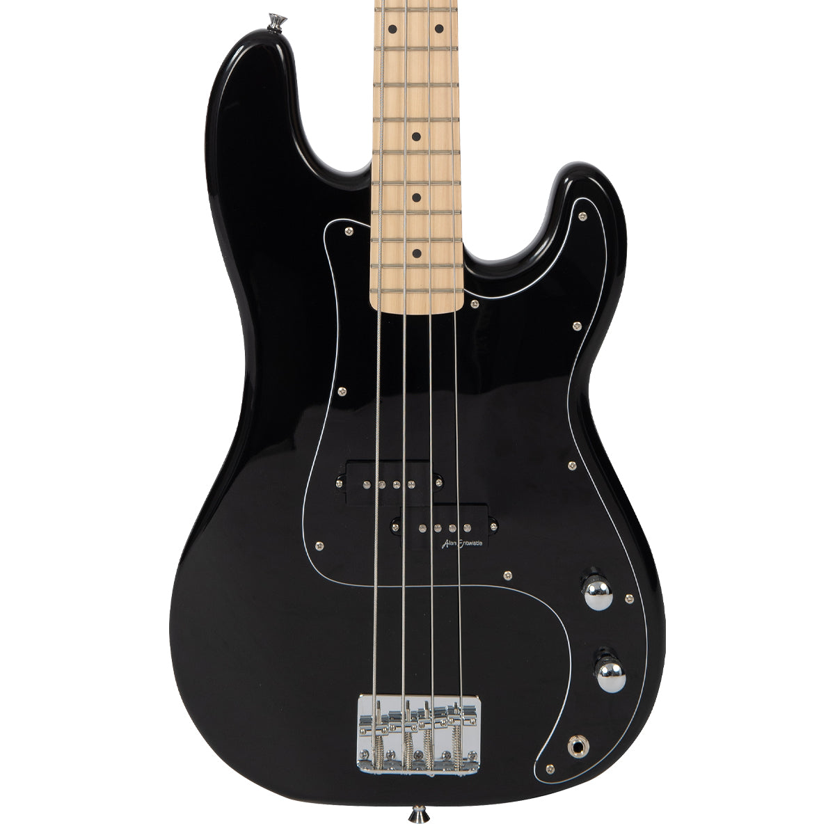 Vintage V40 Maple Coaster Series Bass Guitar Pack ~ Boulevard Black, Bass Guitar for sale at Richards Guitars.