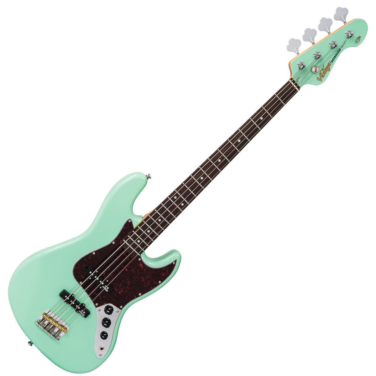 Vintage VJ74 ReIssued Bass ~ Ventura Green, Bass Guitar for sale at Richards Guitars.