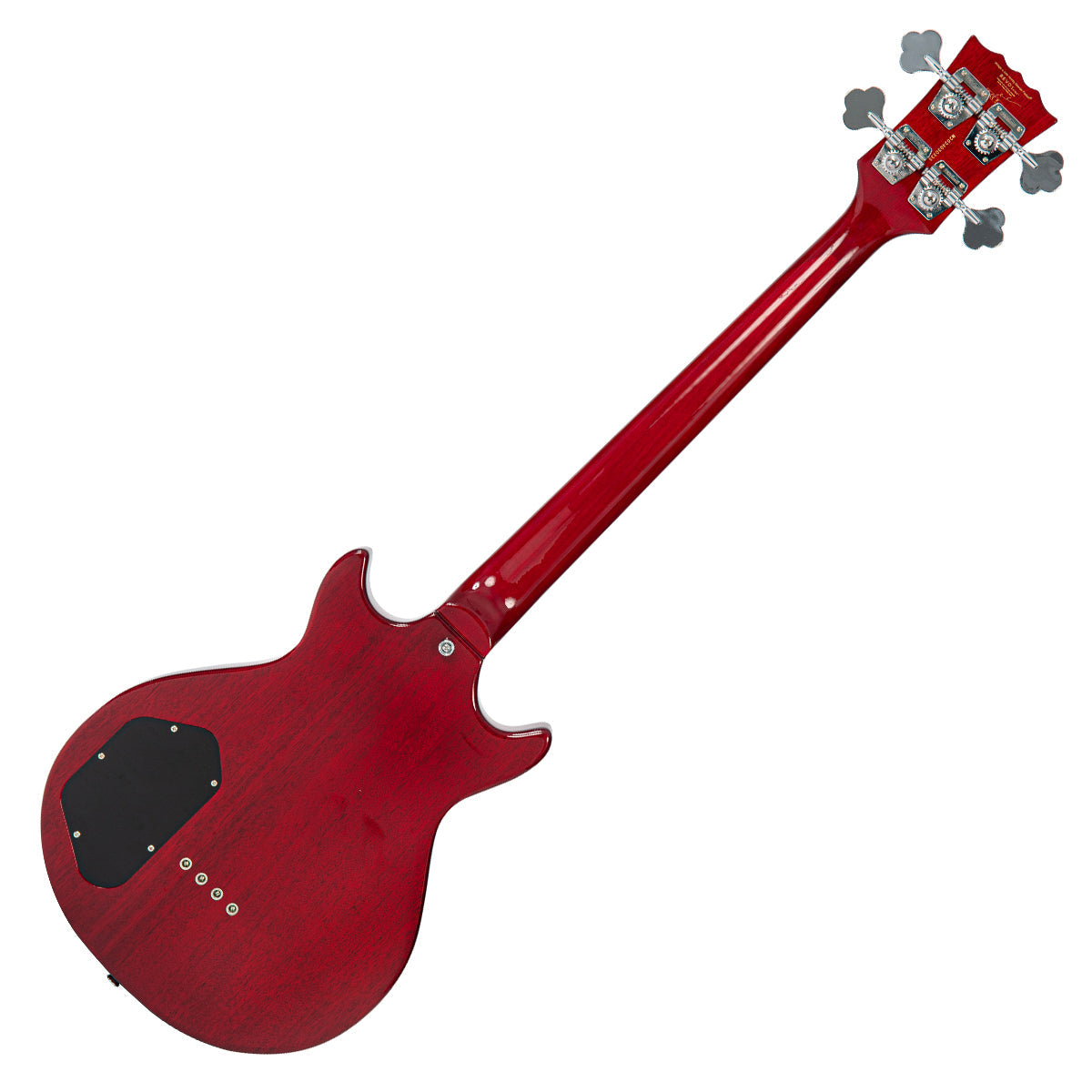 Vintage REVO Series 'Callan' Bass ~ See Thru Cherry Red  VRB70CR, Bass Guitar for sale at Richards Guitars.