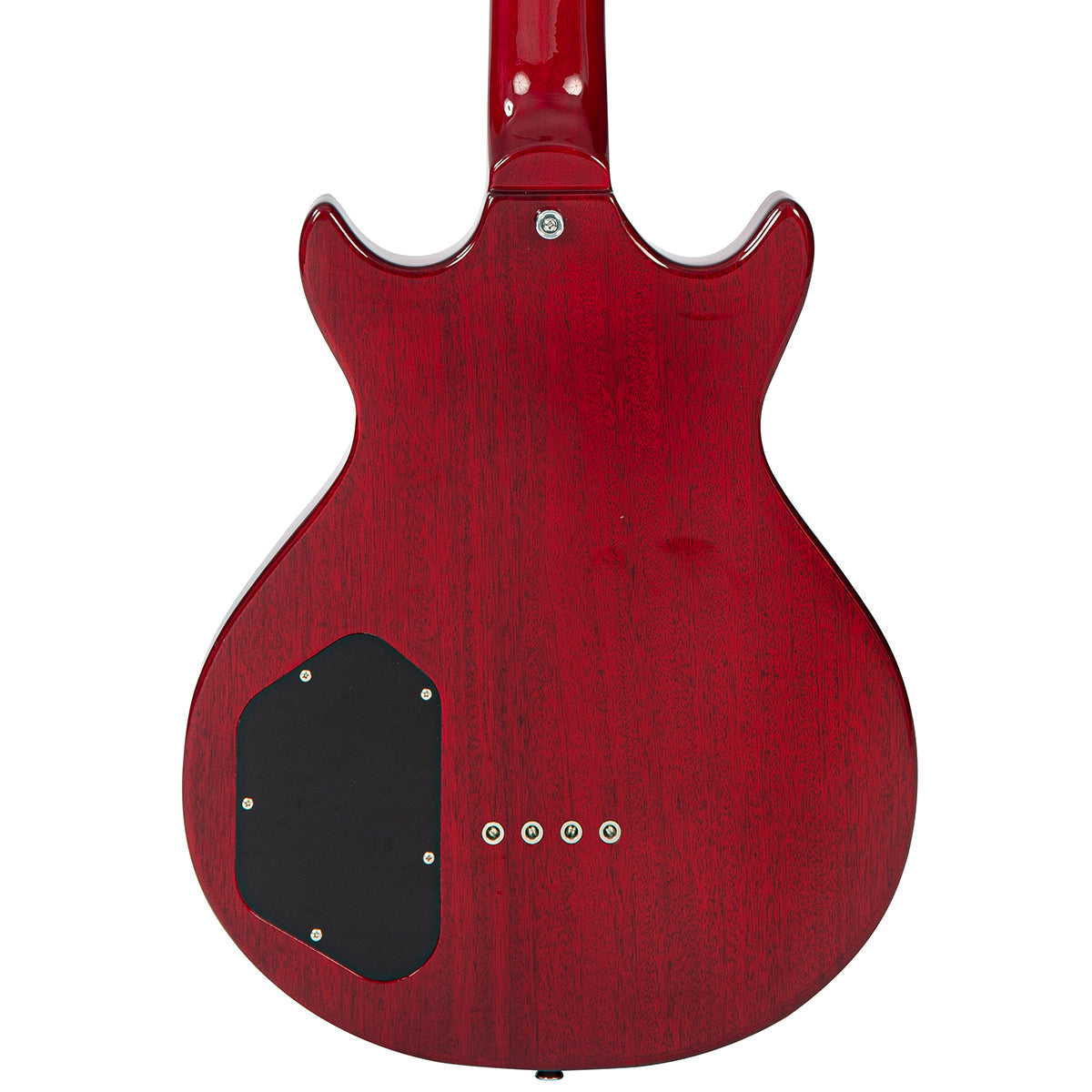 Vintage REVO Series 'Callan' Bass ~ See Thru Cherry Red  VRB70CR, Bass Guitar for sale at Richards Guitars.