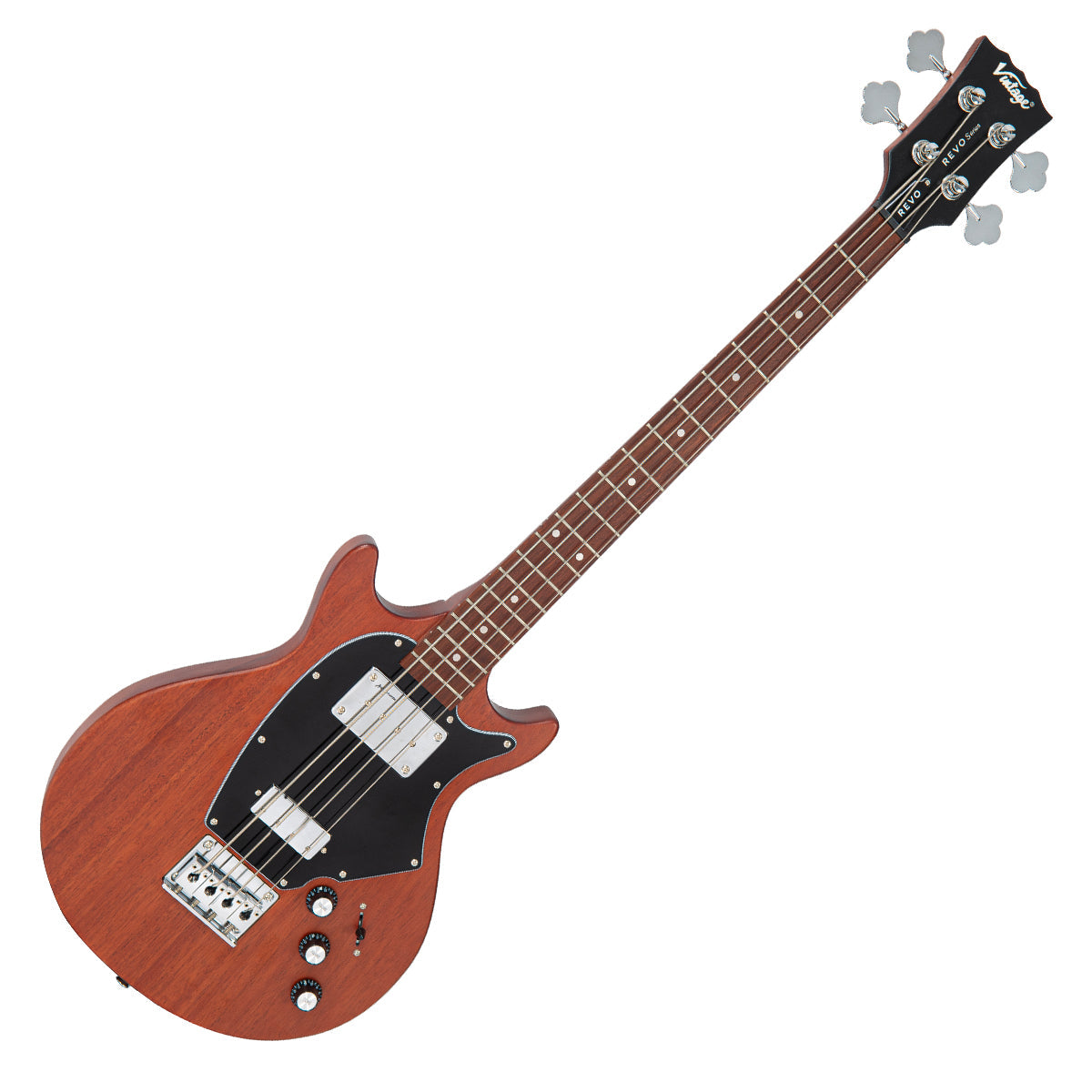 Vintage REVO Series 'Callan' Bass ~ Mahogany  VRB70MH, Bass Guitar for sale at Richards Guitars.