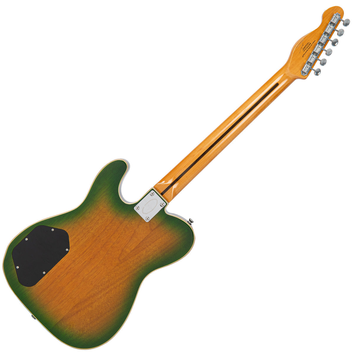 Vintage REVO Series Trio Electric Guitar ~ Green/Yellow Burst  VRBT72GY, Electric Guitar for sale at Richards Guitars.