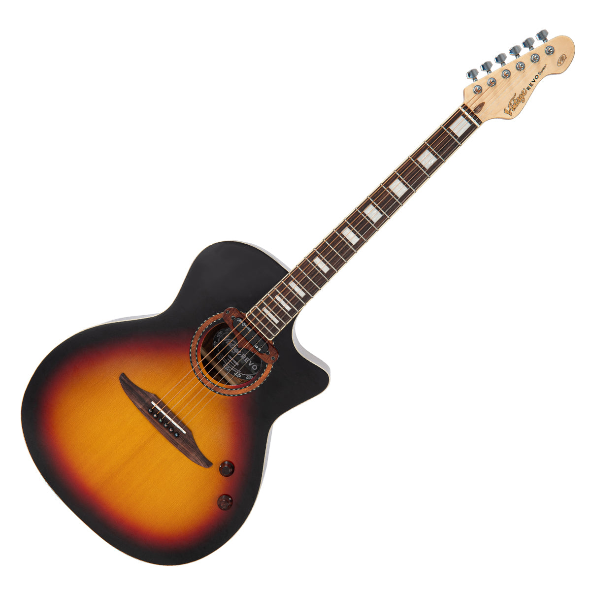 Vintage REVO ELEKTRA ~ Sunburst Silk, Electro Acoustic Guitar for sale at Richards Guitars.