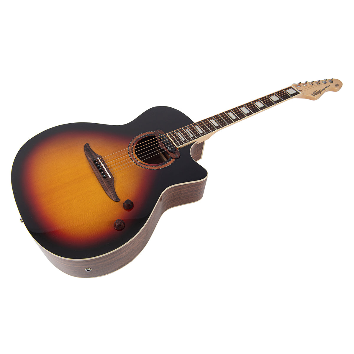 Vintage REVO ELEKTRA ~ Sunburst Silk, Electro Acoustic Guitar for sale at Richards Guitars.