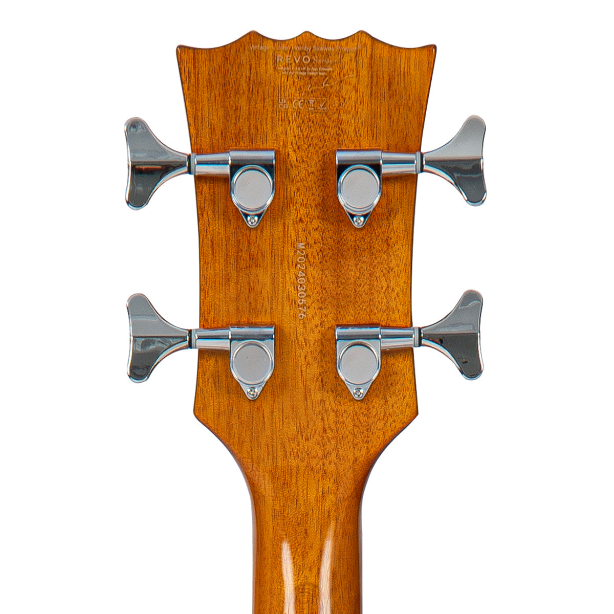 Vintage REVO Series 'Supreme' Semi Acoustic Bass ~ Natural  VRS450N, Bass Guitar for sale at Richards Guitars.