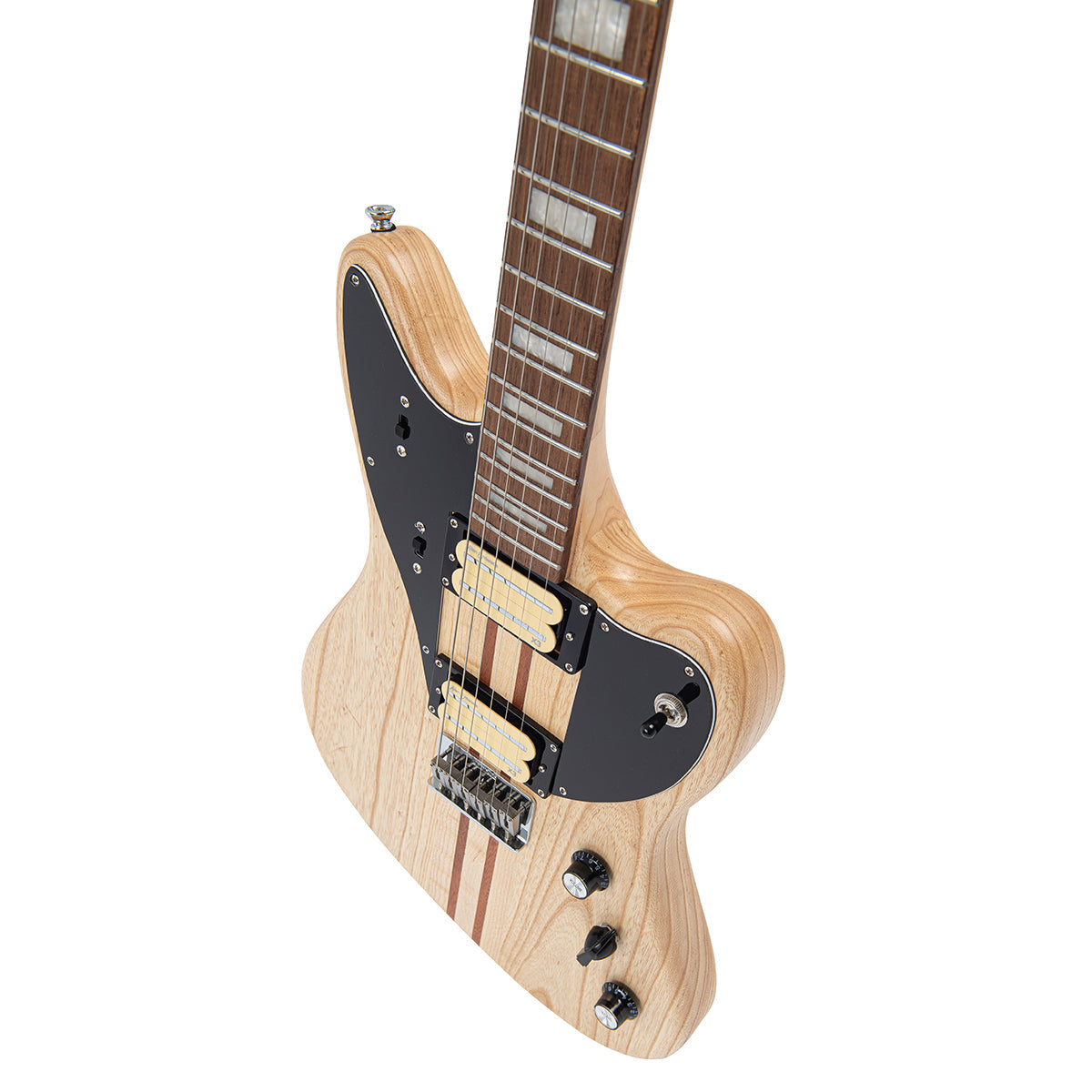 Vintage REVO Series 'Integra' Electric Guitar ~ Satin Natural, Electric Guitar for sale at Richards Guitars.