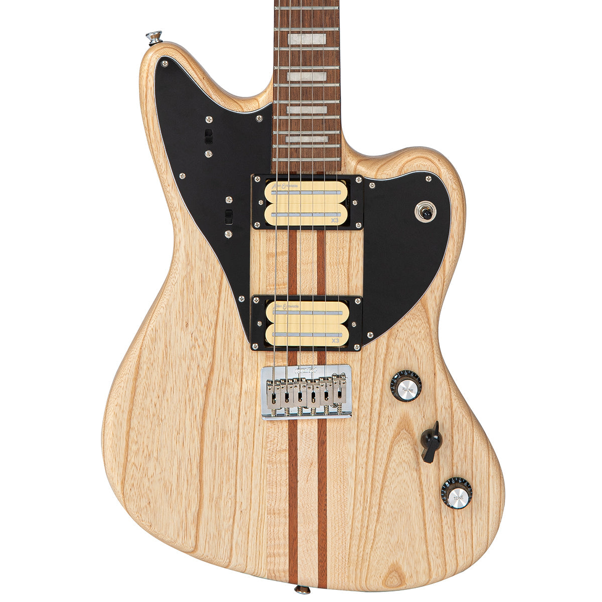 Vintage REVO Series 'Integra' Electric Guitar ~ Satin Natural, Electric Guitar for sale at Richards Guitars.