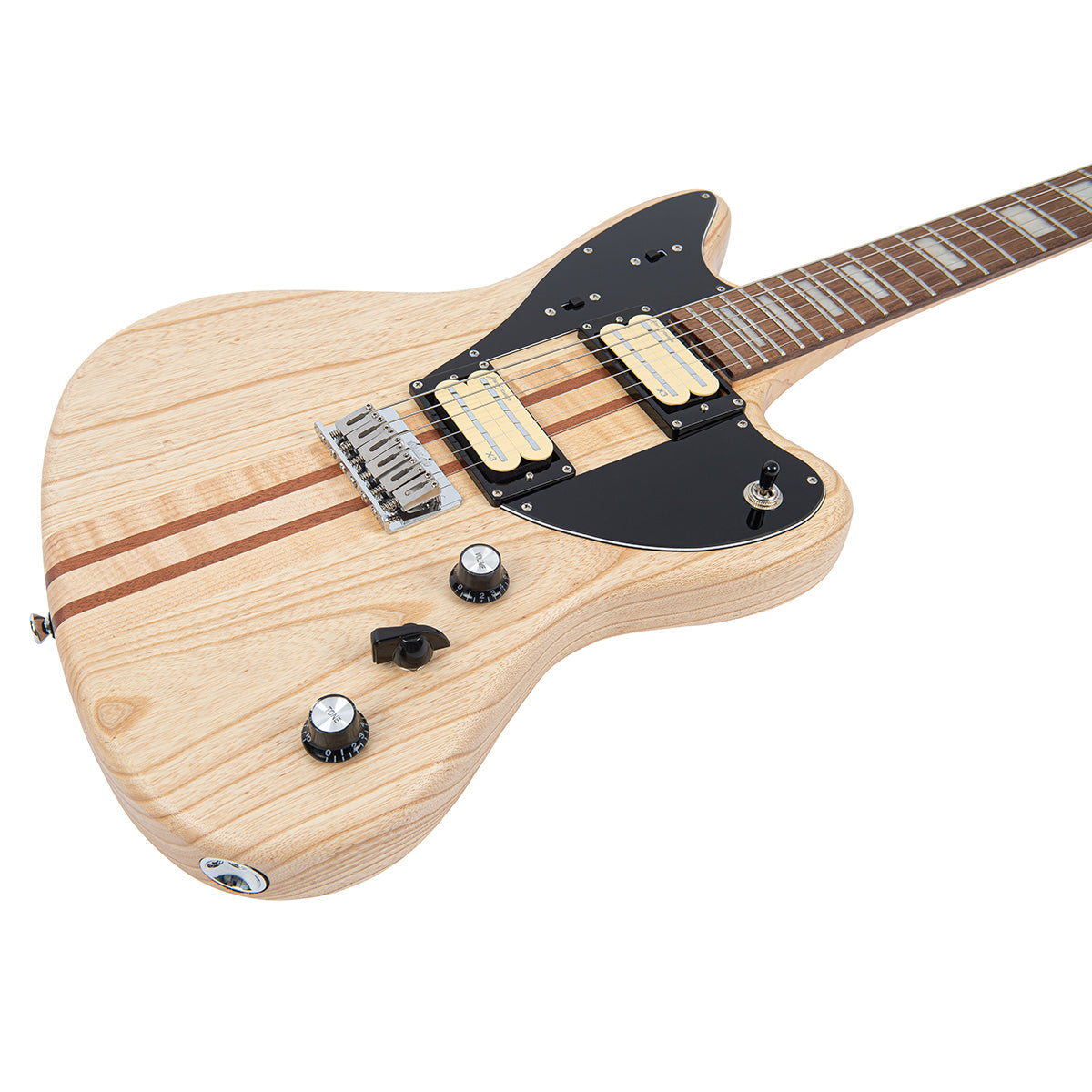 Vintage REVO Series 'Integra' Electric Guitar ~ Satin Natural, Electric Guitar for sale at Richards Guitars.