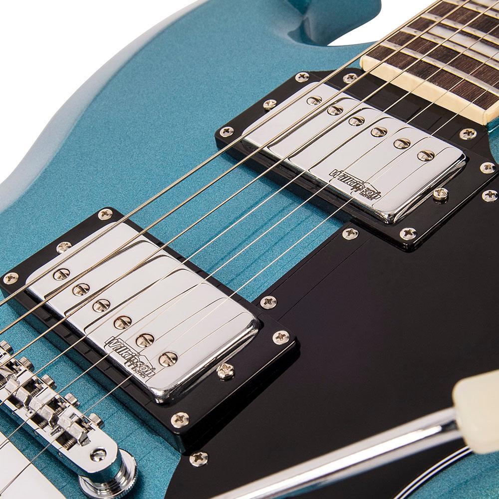 Vintage VS6V ReIssued with vintage style Vibrato ~ Gun Hill Blue, Electric Guitar for sale at Richards Guitars.