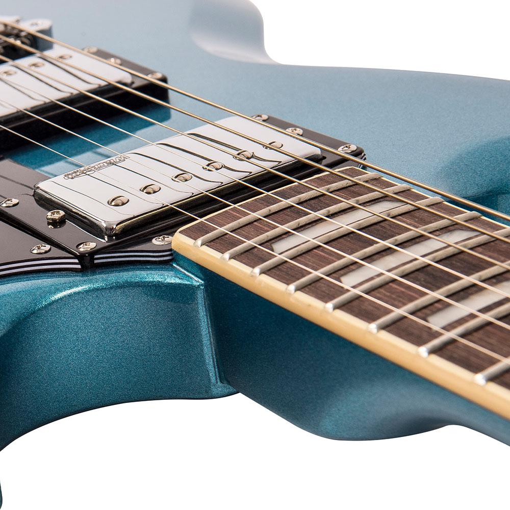 Vintage VS6V ReIssued with vintage style Vibrato ~ Gun Hill Blue, Electric Guitar for sale at Richards Guitars.