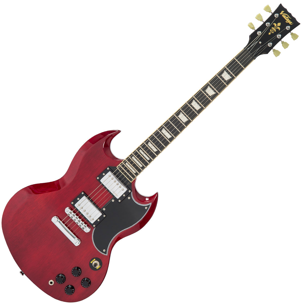 Vintage VS6 ReIssued Electric Guitar ~ Cherry Red, Electric Guitar for sale at Richards Guitars.