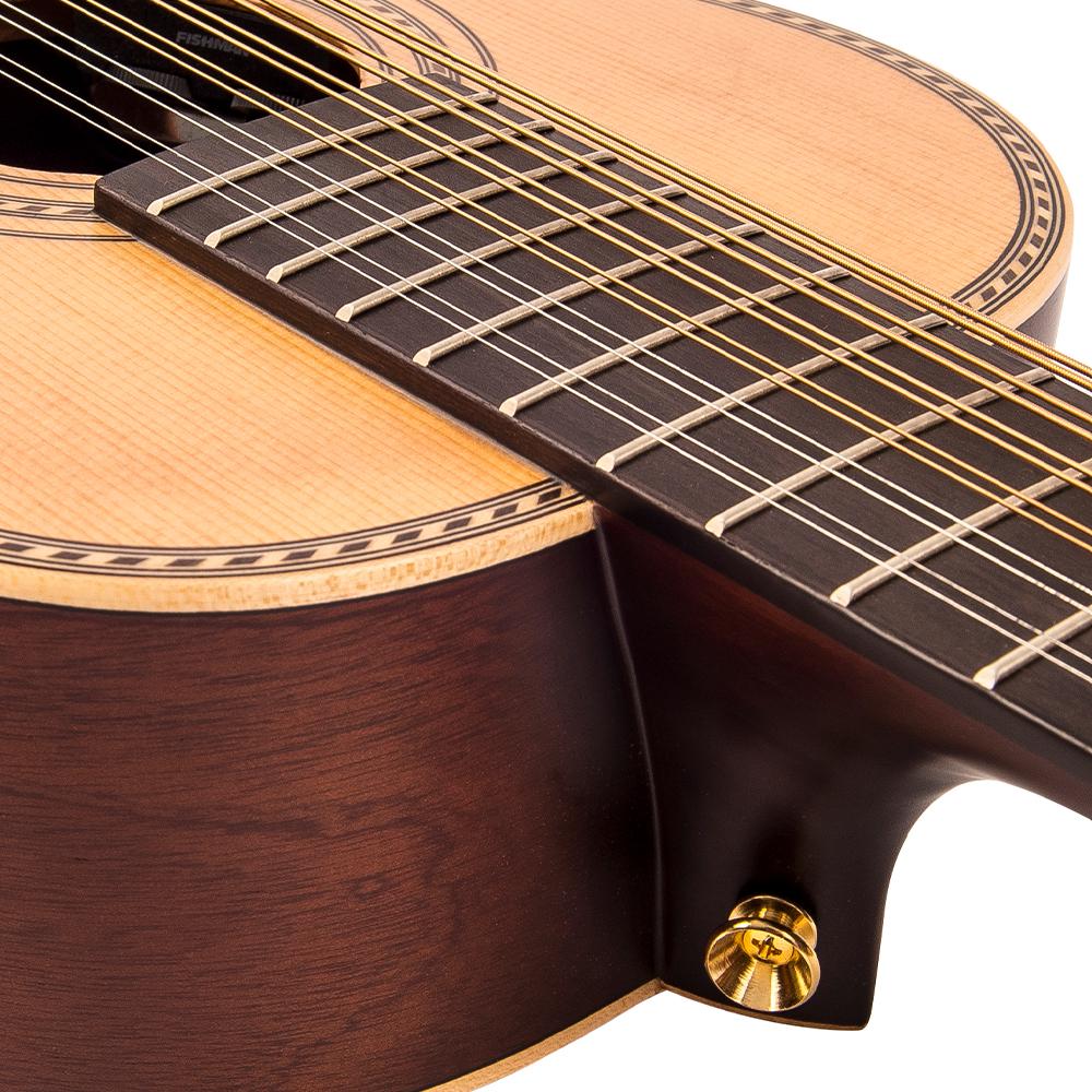 Vintage VTR800PB-12 'Viator' Paul Brett 12-String Electro-Acoustic Travel Guitar ~ Natural, Electro Acoustic Guitar for sale at Richards Guitars.