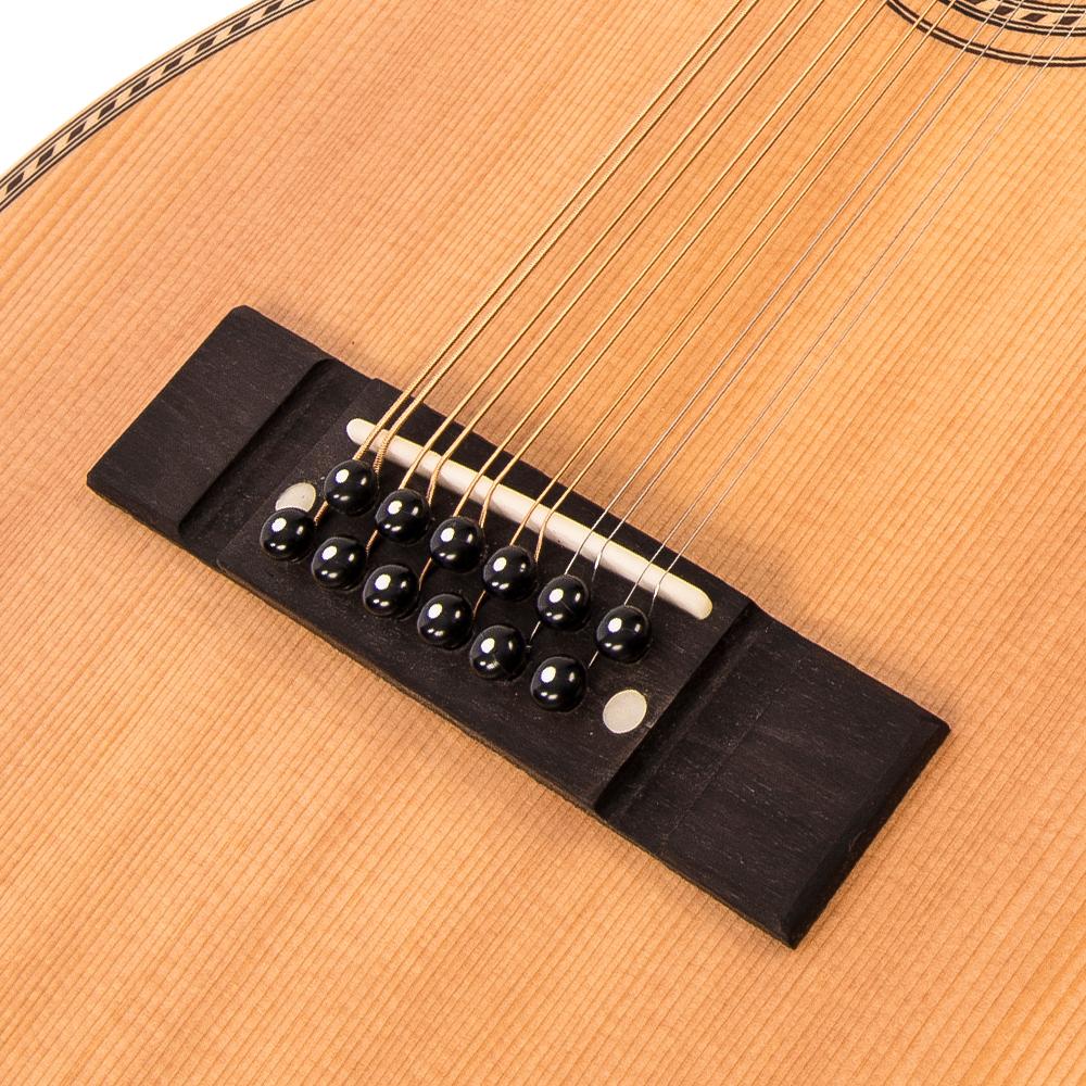 Vintage VTR800PB-12 'Viator' Paul Brett 12-String Electro-Acoustic Travel Guitar ~ Natural, Electro Acoustic Guitar for sale at Richards Guitars.