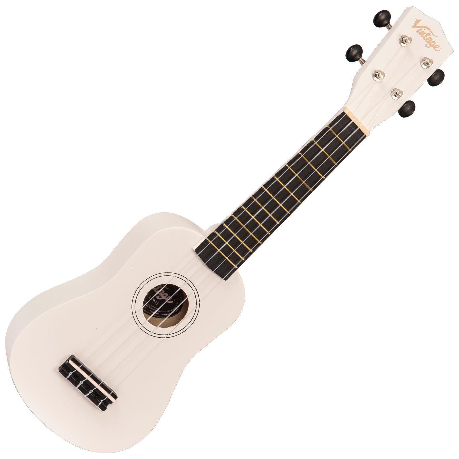 Vintage Soprano Ukulele ~ Satin White, Ukulele for sale at Richards Guitars.