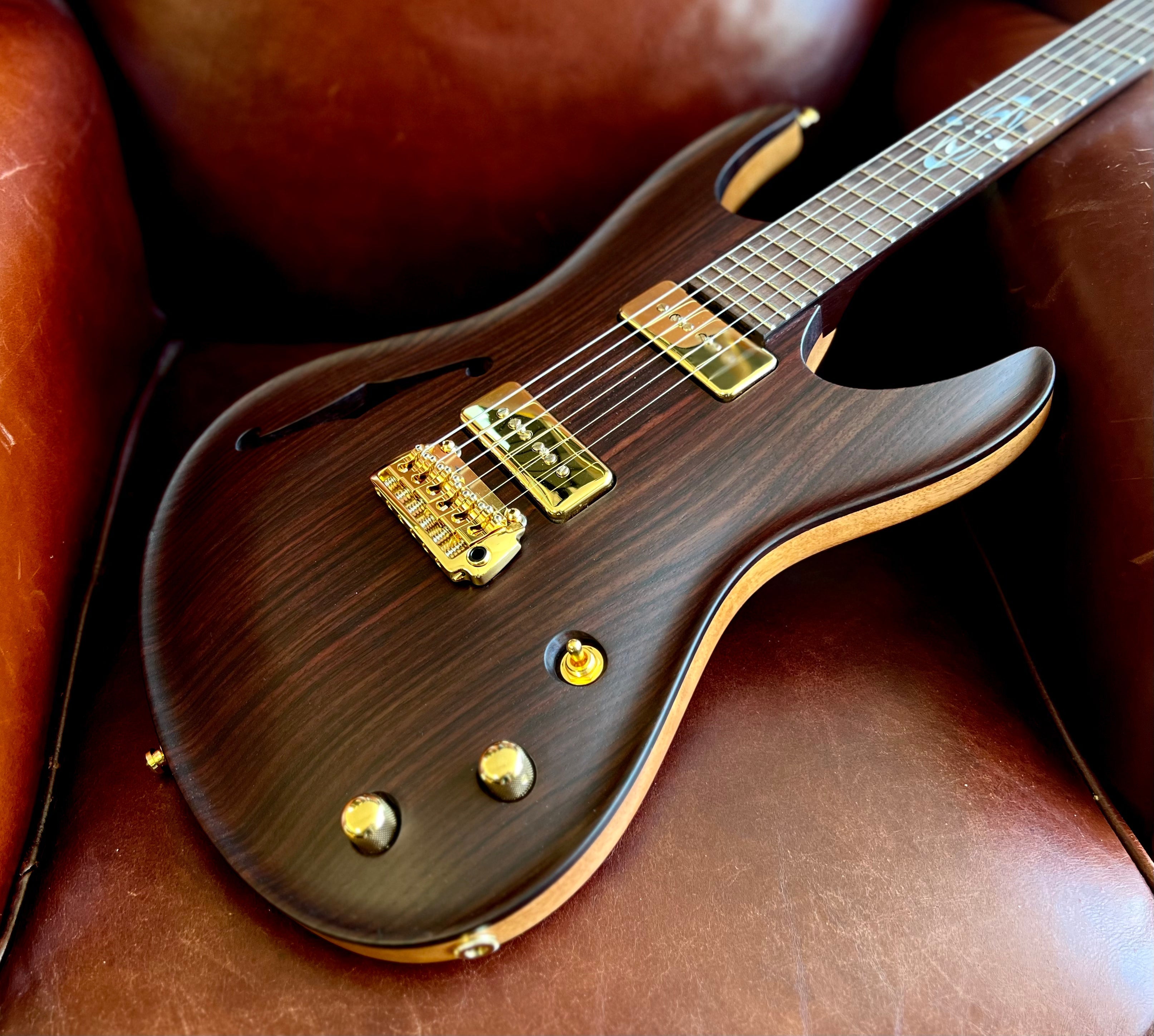 Valenti Nebula Semi Hollow All Rosewood, Electric Guitar for sale at Richards Guitars.