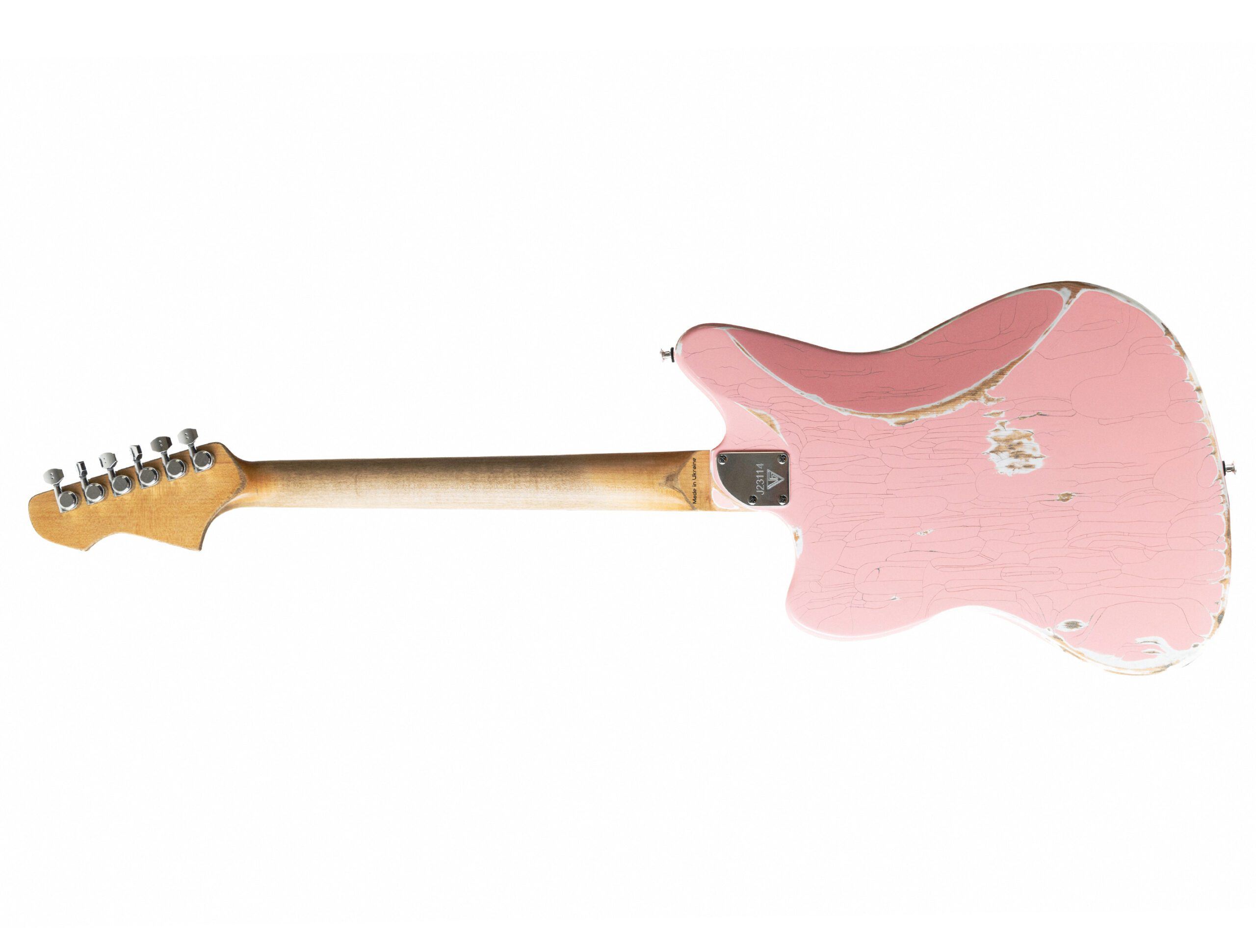 Valiant Jupiter Mola Pink Distressed, Electric Guitar for sale at Richards Guitars.