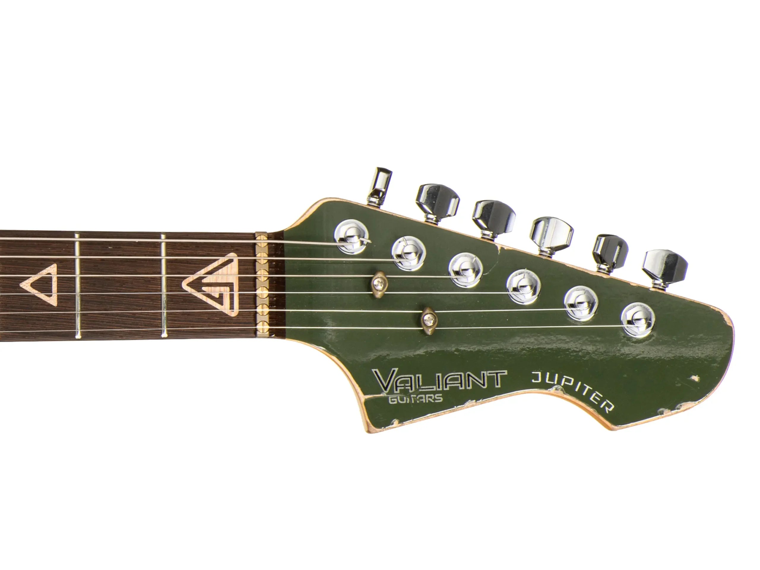 Valiant Jupiter Olive Mash Distressed, Electric Guitar for sale at Richards Guitars.