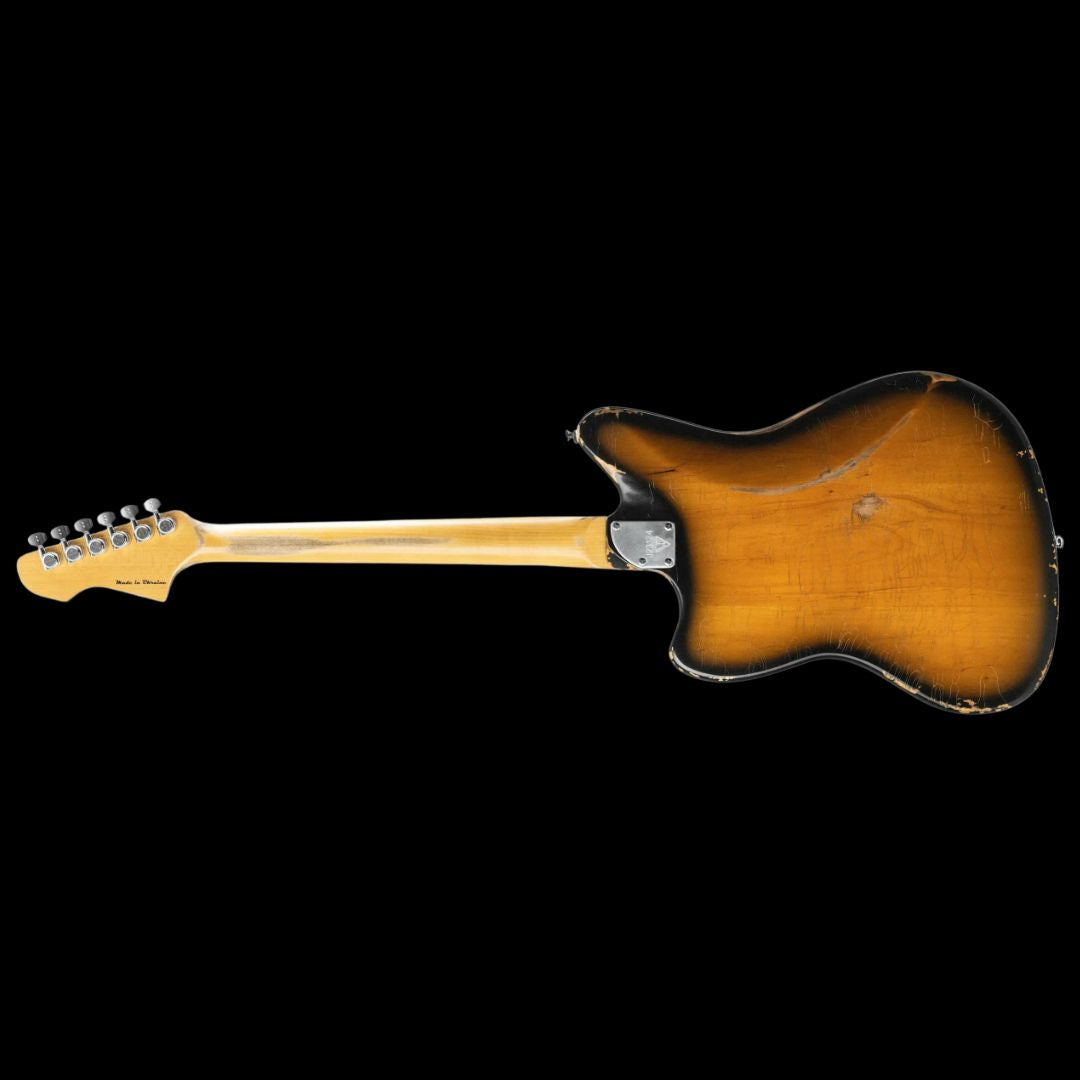 Valiant Jupiter Sunburst Distressed Mastery, Electric Guitar for sale at Richards Guitars.