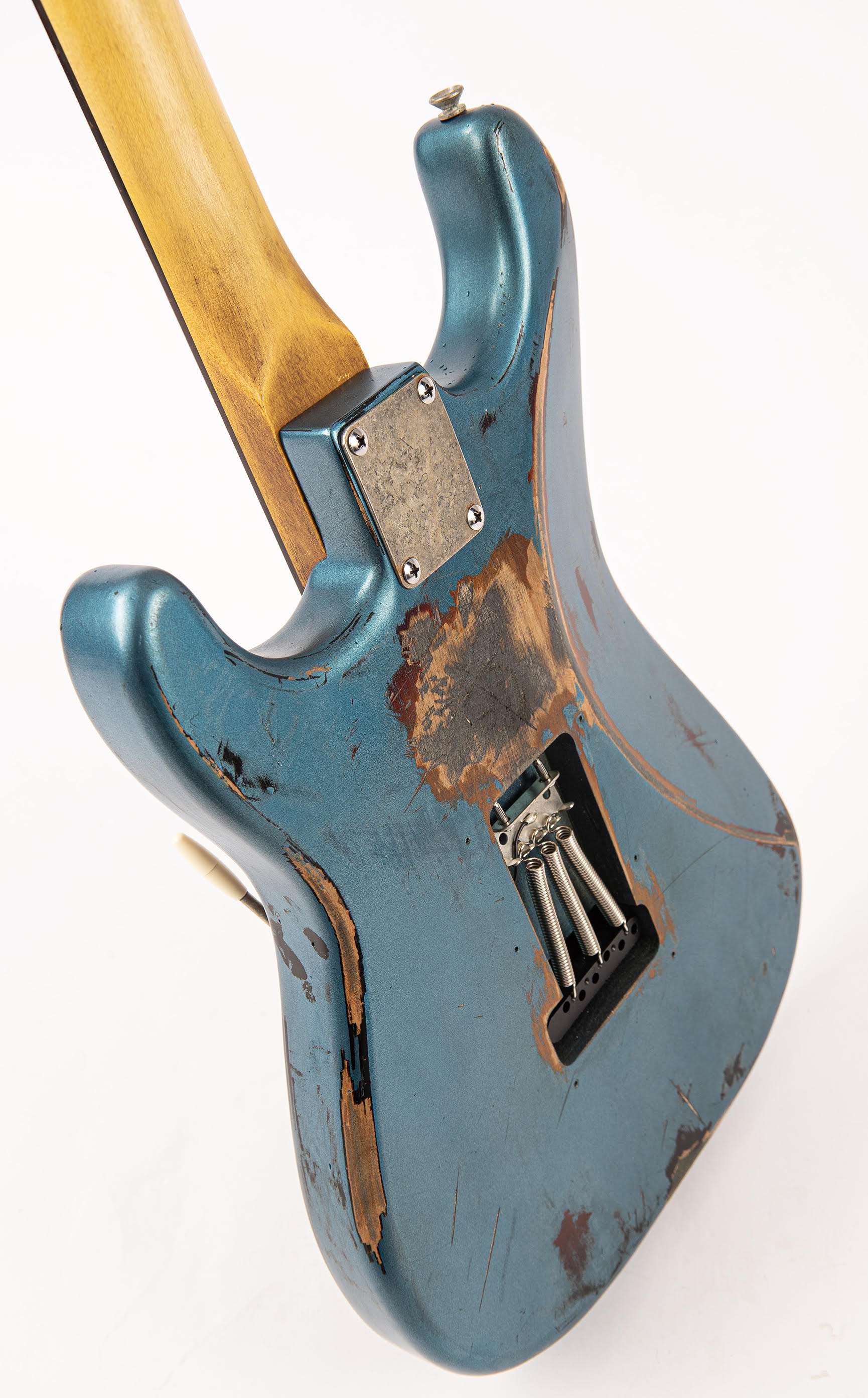 Vintage ProShop "Industrial Punk" V6 Custom in Scorched Earth Blue & FREE Custom Pro Setup, Electric Guitar for sale at Richards Guitars.