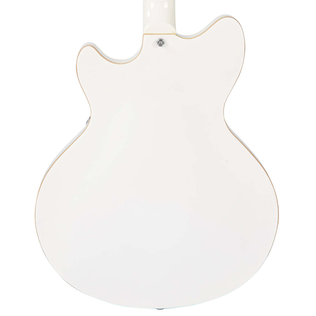 Vintage REVO Series 'Custom Supreme' Semi-Acoustic Guitar ~ Arctic White VRS550AW, Electric Guitar for sale at Richards Guitars.