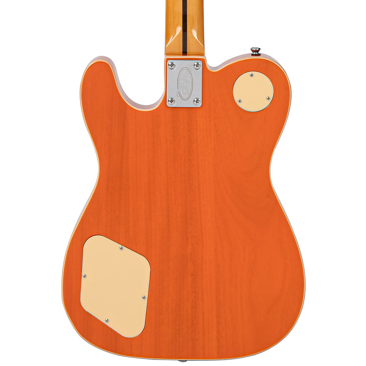 Vintage REVO Series 'Midline' Electric Guitar ~ Trans Orange, Electric Guitar for sale at Richards Guitars.