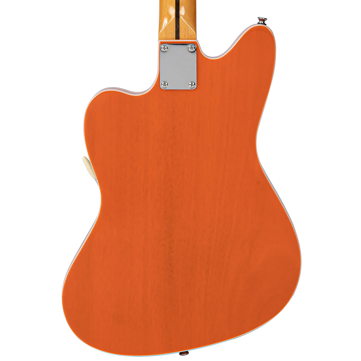 Vintage REVO Series 'Surfmaster' Thinline Twin Electric Guitar ~ Trans Orange, Electric Guitar for sale at Richards Guitars.