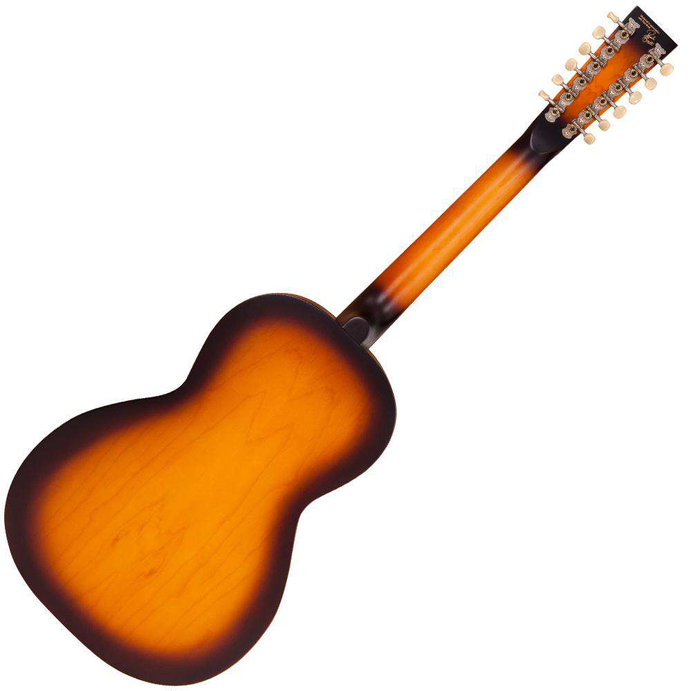 Vintage V500SB-12 'Statesboro' Paul Brett 12 String Acoustic ~ Satin Antique Burst, Acoustic Guitar for sale at Richards Guitars.