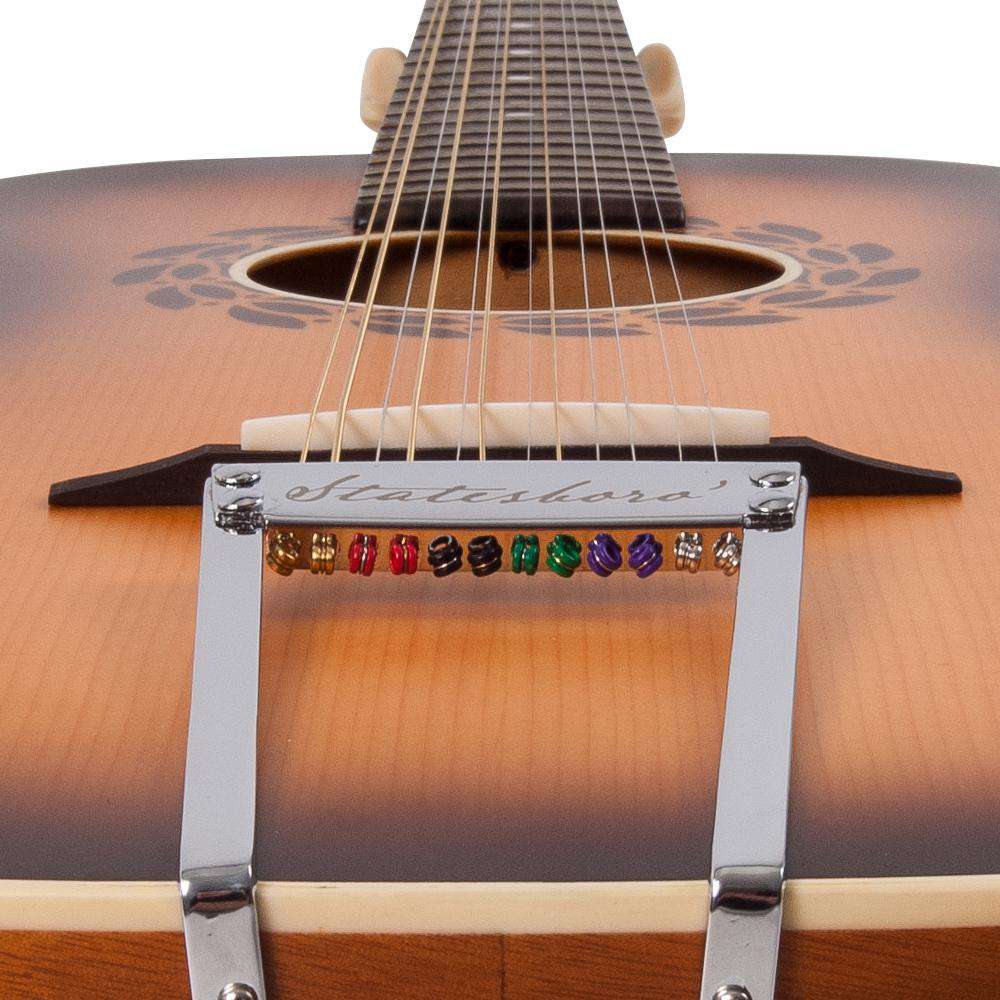 Vintage V500SB-12 'Statesboro' Paul Brett 12 String Acoustic ~ Satin Antique Burst, Acoustic Guitar for sale at Richards Guitars.
