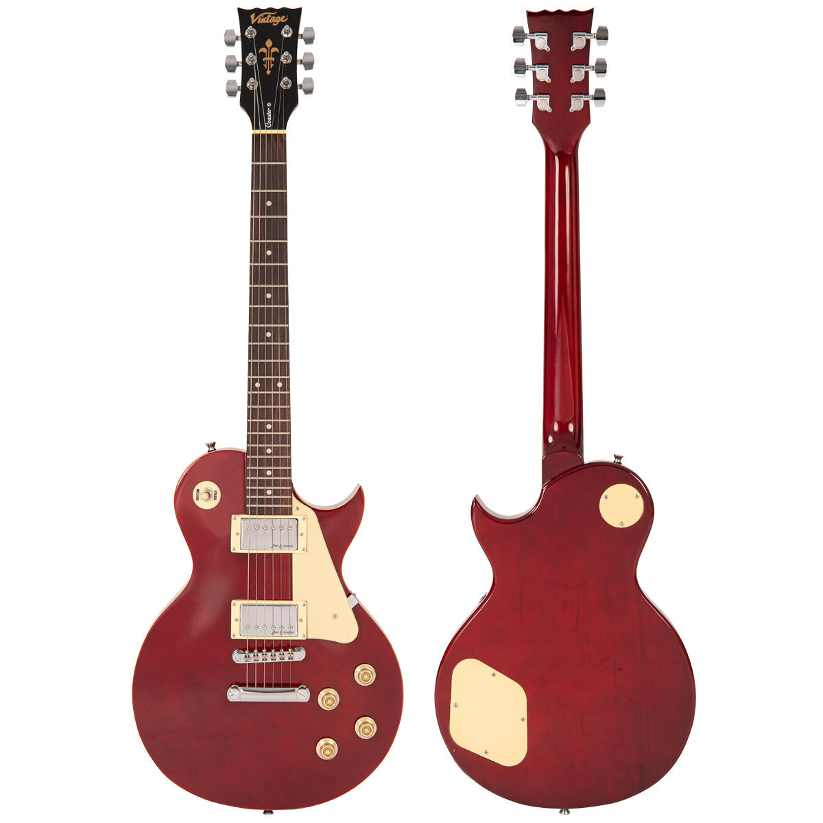 Vintage V10 Coaster Series Electric Guitar ~ Wine Red, Electric Guitar for sale at Richards Guitars.