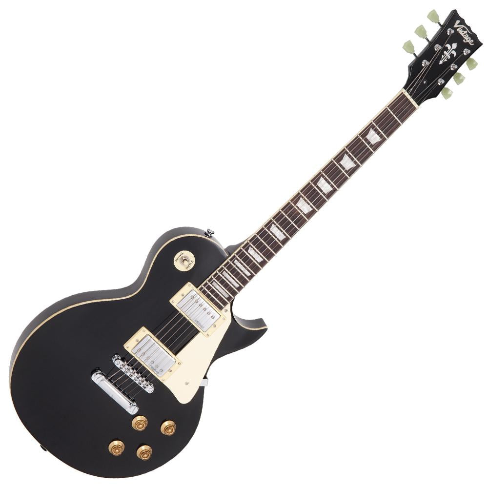 Vintage V100 ReIssued Electric Guitar ~ Boulevard Black, Electric Guitar for sale at Richards Guitars.