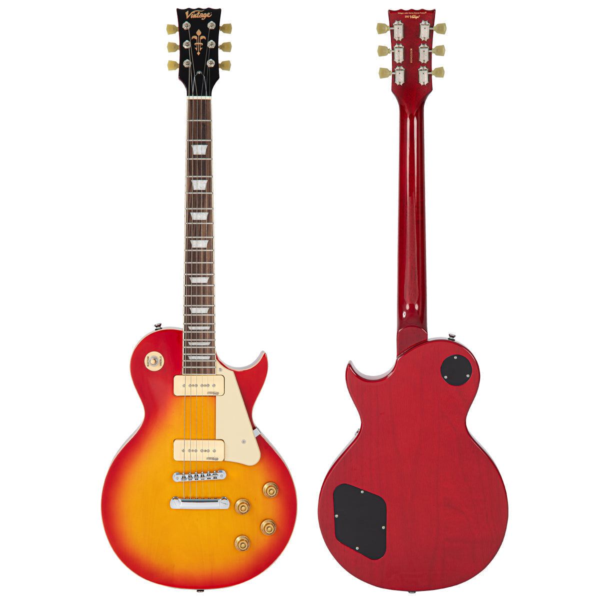 Vintage V100PCS ReIssued Electric Guitar ~ Cherry Sunburst, Electric Guitar for sale at Richards Guitars.