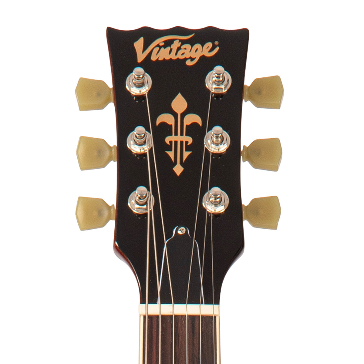 Vintage V100PMH ReIssued Electric Guitar ~ Natural Mahogany, Electric Guitar for sale at Richards Guitars.