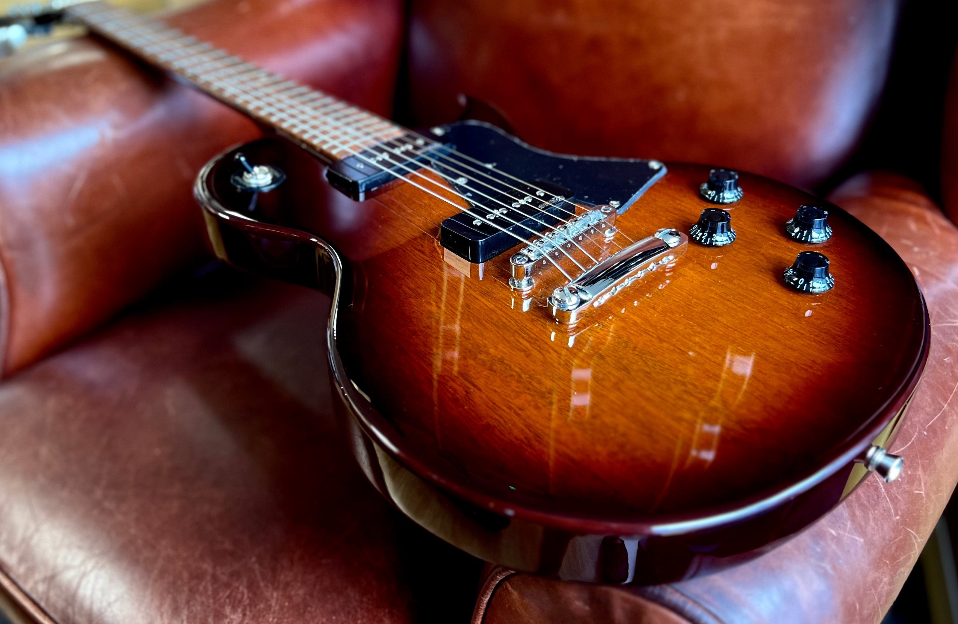 Vintage V120 ReIssued Electric Guitar ~ Two Tone Sunburst, Electric Guitar for sale at Richards Guitars.