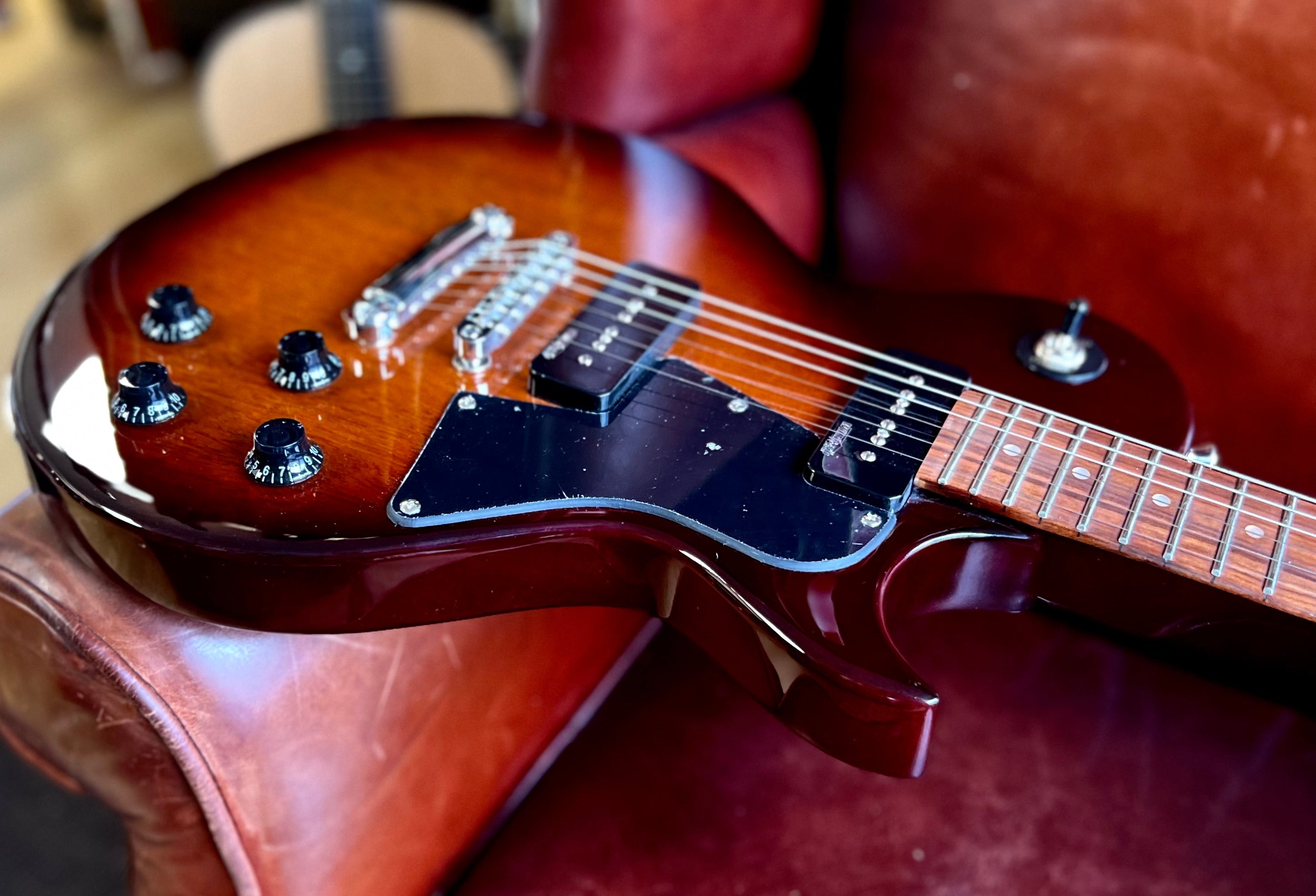 Vintage V120 ReIssued Electric Guitar ~ Two Tone Sunburst, Electric Guitar for sale at Richards Guitars.