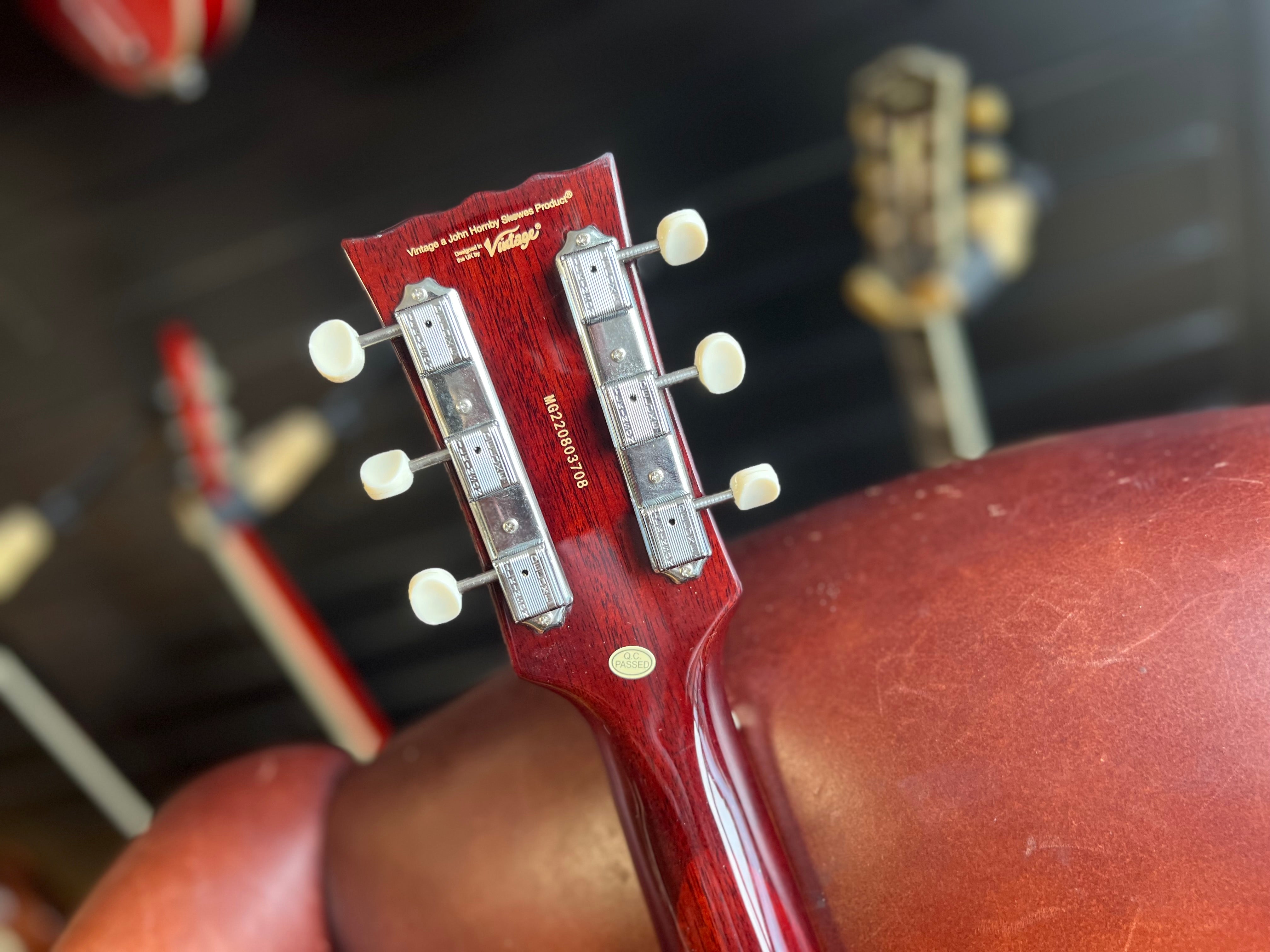 Vintage V120 ReIssued Electric Guitar ~ Two Tone Sunburst, Electric Guitar for sale at Richards Guitars.