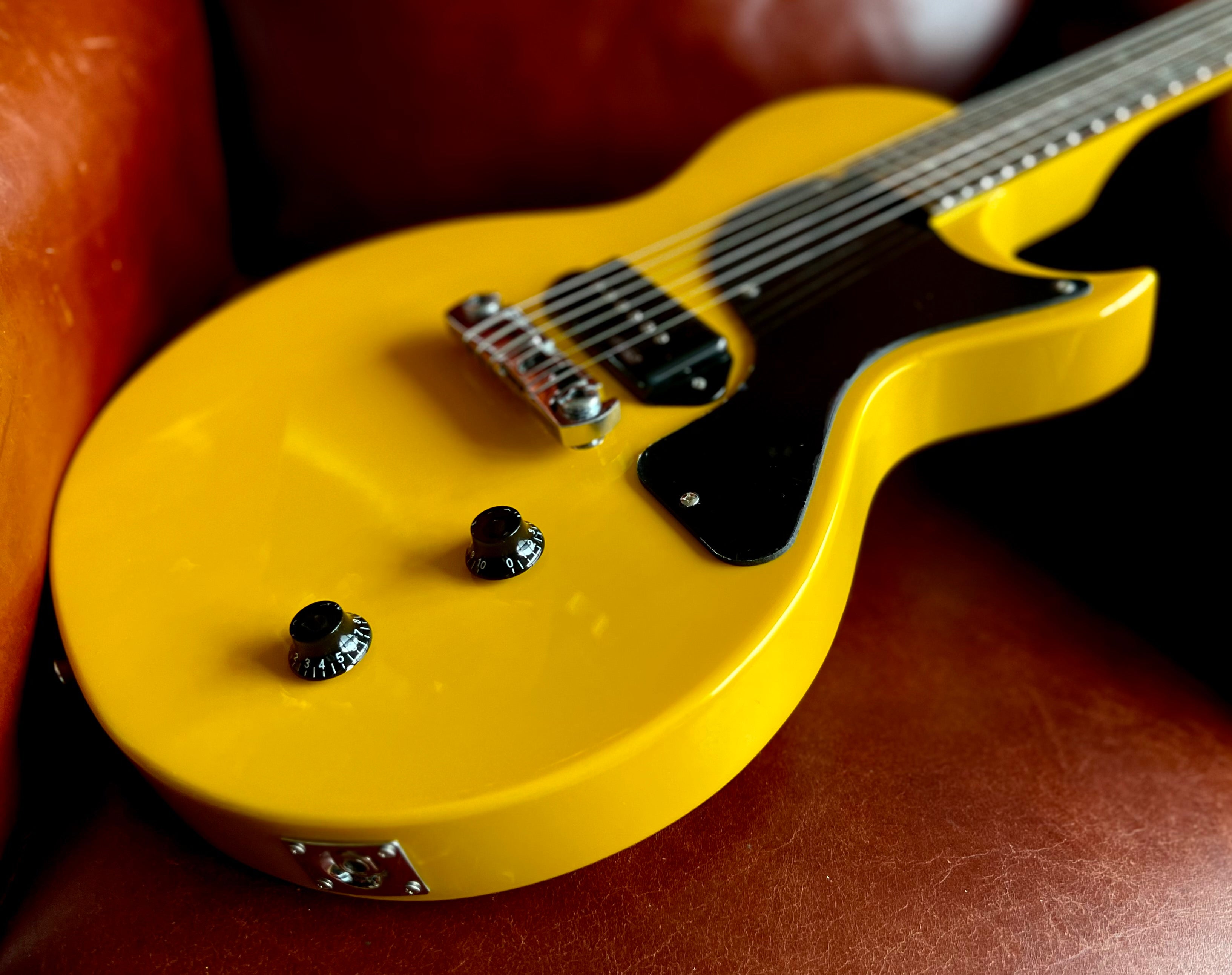 Vintage V120TVY ReIssued Electric Guitar ~ TV Yellow, Electric Guitar for sale at Richards Guitars.