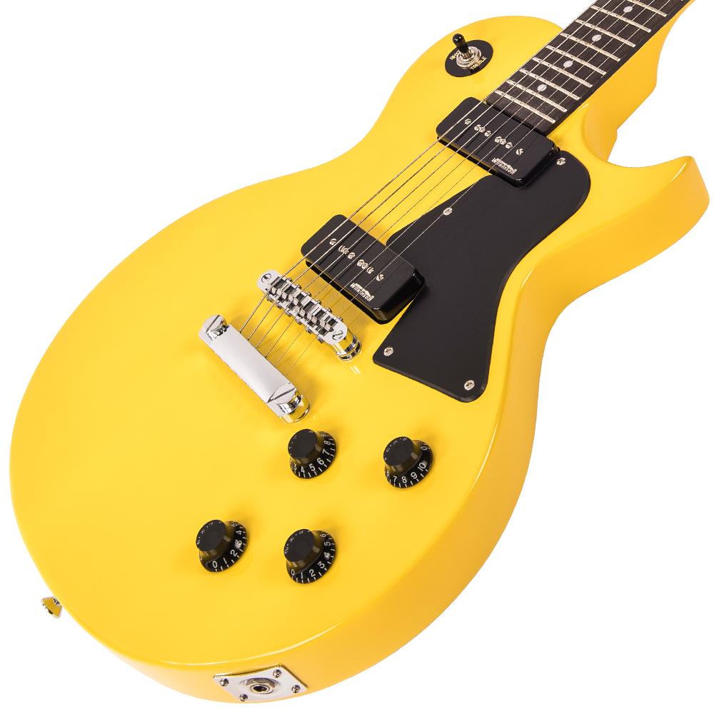 Vintage V132TVY ReIssued Electric Guitar ~ TV Yellow, Electric Guitar for sale at Richards Guitars.