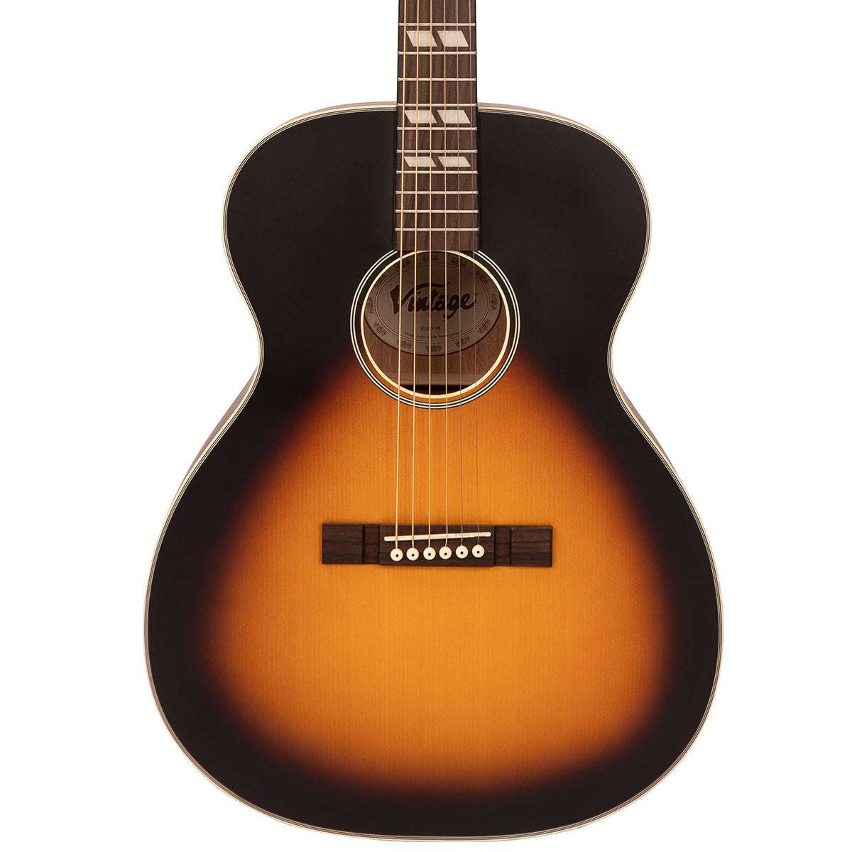 Vintage V160VSB Historic Series 'Orchestra' Acoustic Guitar ~ Vintage Sunburst, Acoustic Guitar for sale at Richards Guitars.