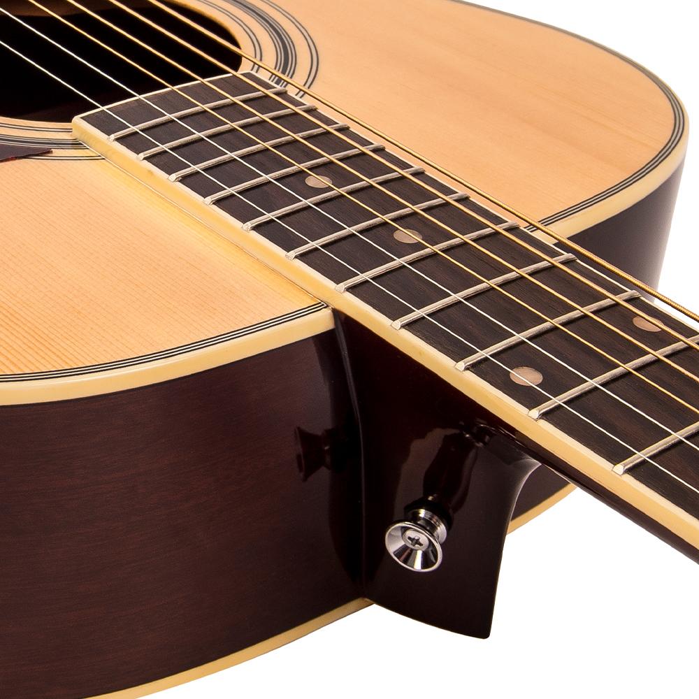 Vintage V300 Acoustic Folk Guitar ~ Natural, Acoustic Guitar for sale at Richards Guitars.