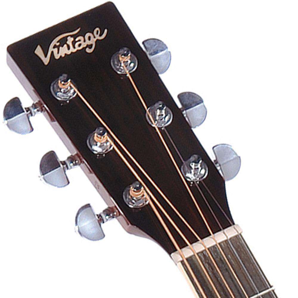 Vintage V300 Acoustic Folk Guitar Outfit ~ Vintage Sunburst, Acoustic Guitar for sale at Richards Guitars.