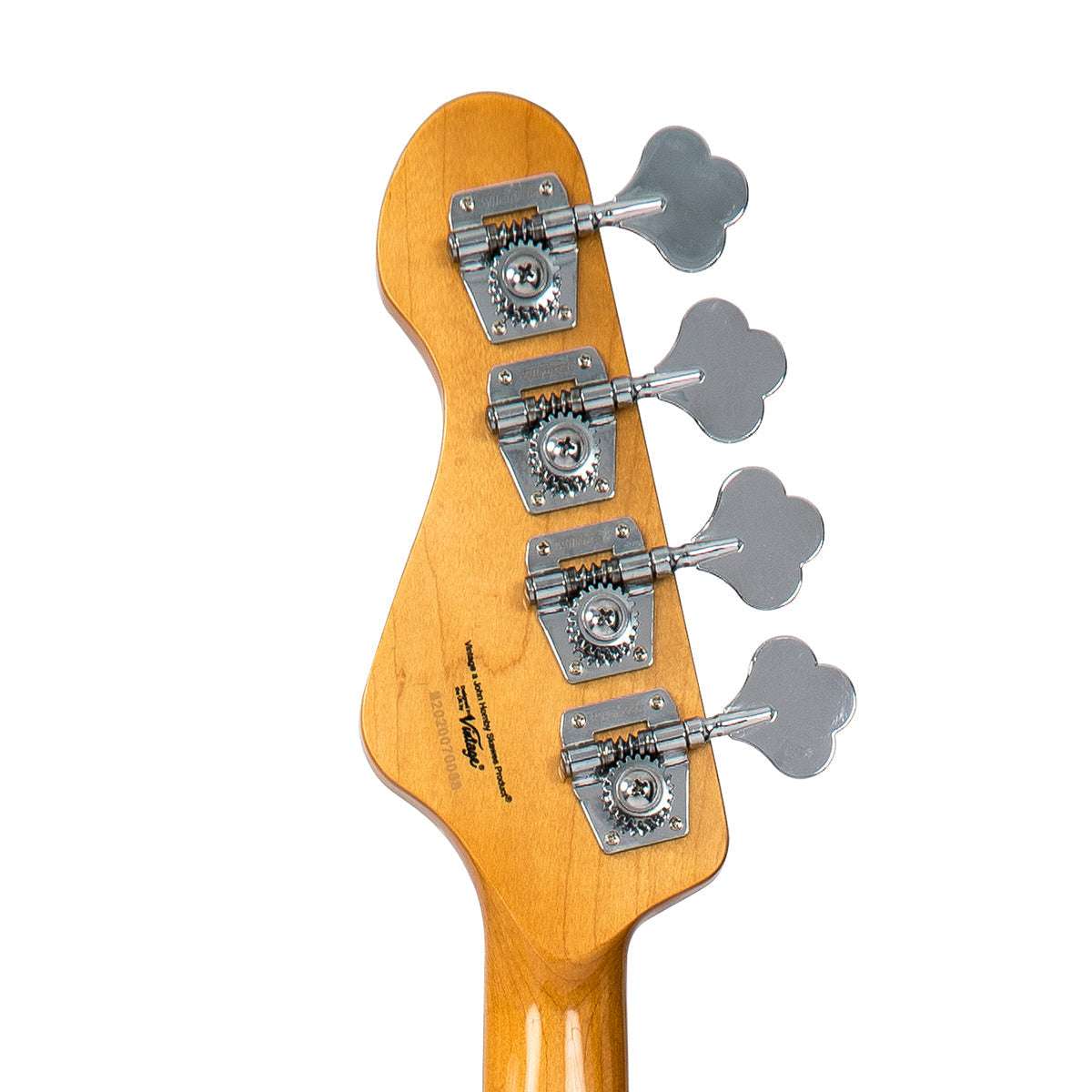 Vintage V4 ReIssued Bass Guitar ~ Rocker Black / Mirror Scratchplate, Bass Guitar for sale at Richards Guitars.