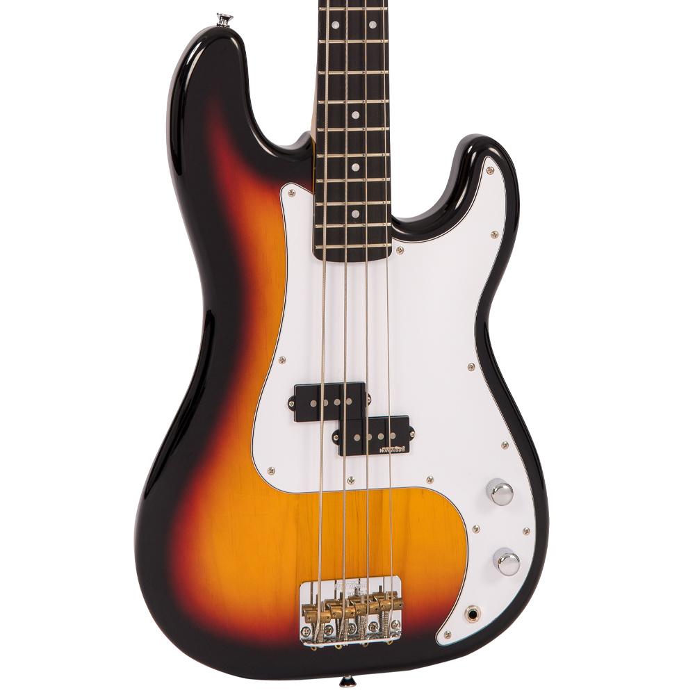 Vintage V4 ReIssued Bass ~ Sunset Sunburst, Bass Guitar for sale at Richards Guitars.