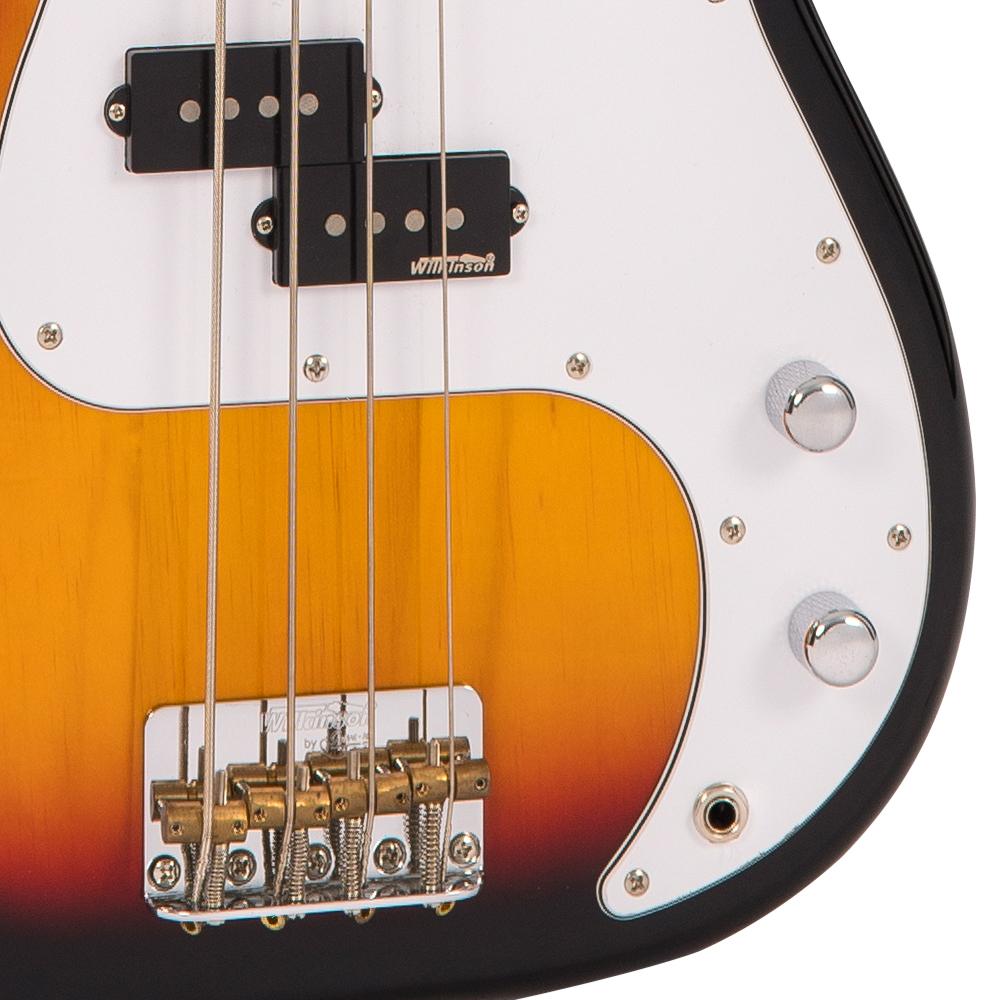 Vintage V4 ReIssued Bass ~ Sunset Sunburst, Bass Guitar for sale at Richards Guitars.