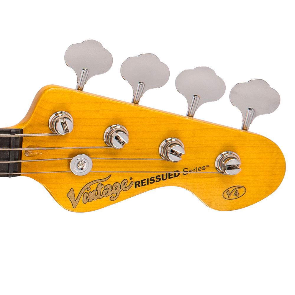 Vintage V4 ReIssued Bass ~ Sunset Sunburst, Bass Guitar for sale at Richards Guitars.