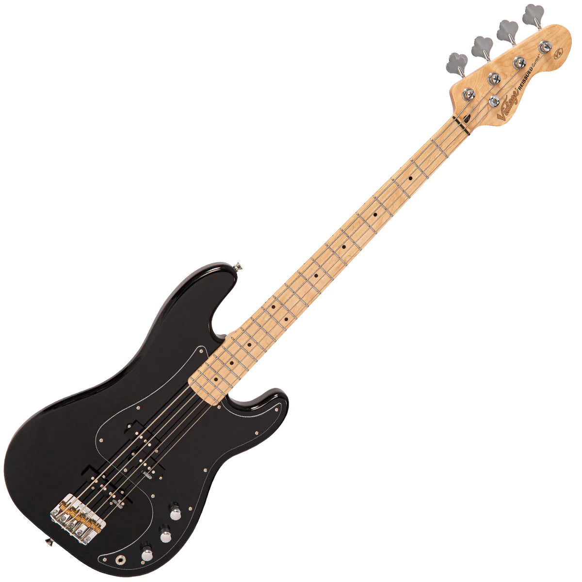 Vintage V42 ReIssued Bass Guitar ~ Boulevard Black, Bass Guitar for sale at Richards Guitars.