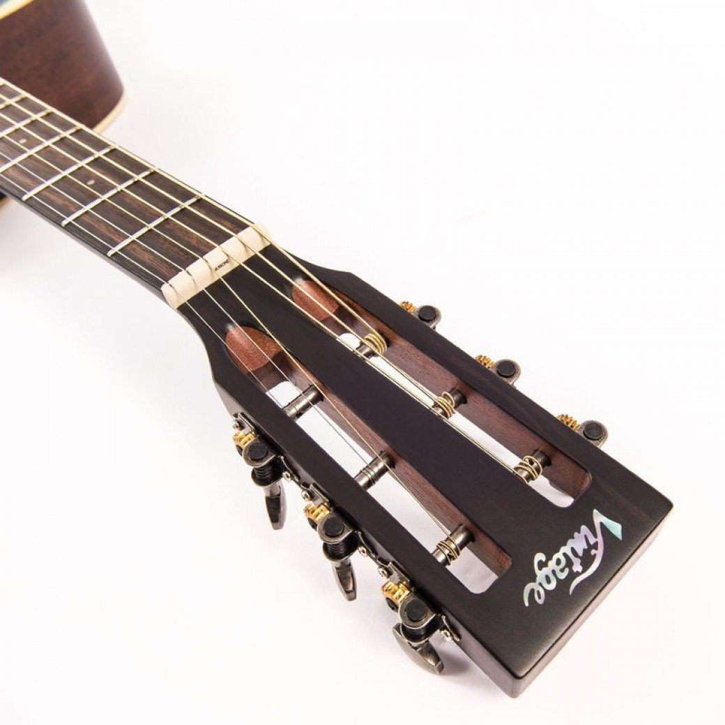 Vintage* V440AQ Historic Series 'Orchestra' Acoustic Guitar ~ Aged Finish, Acoustic Guitar for sale at Richards Guitars.