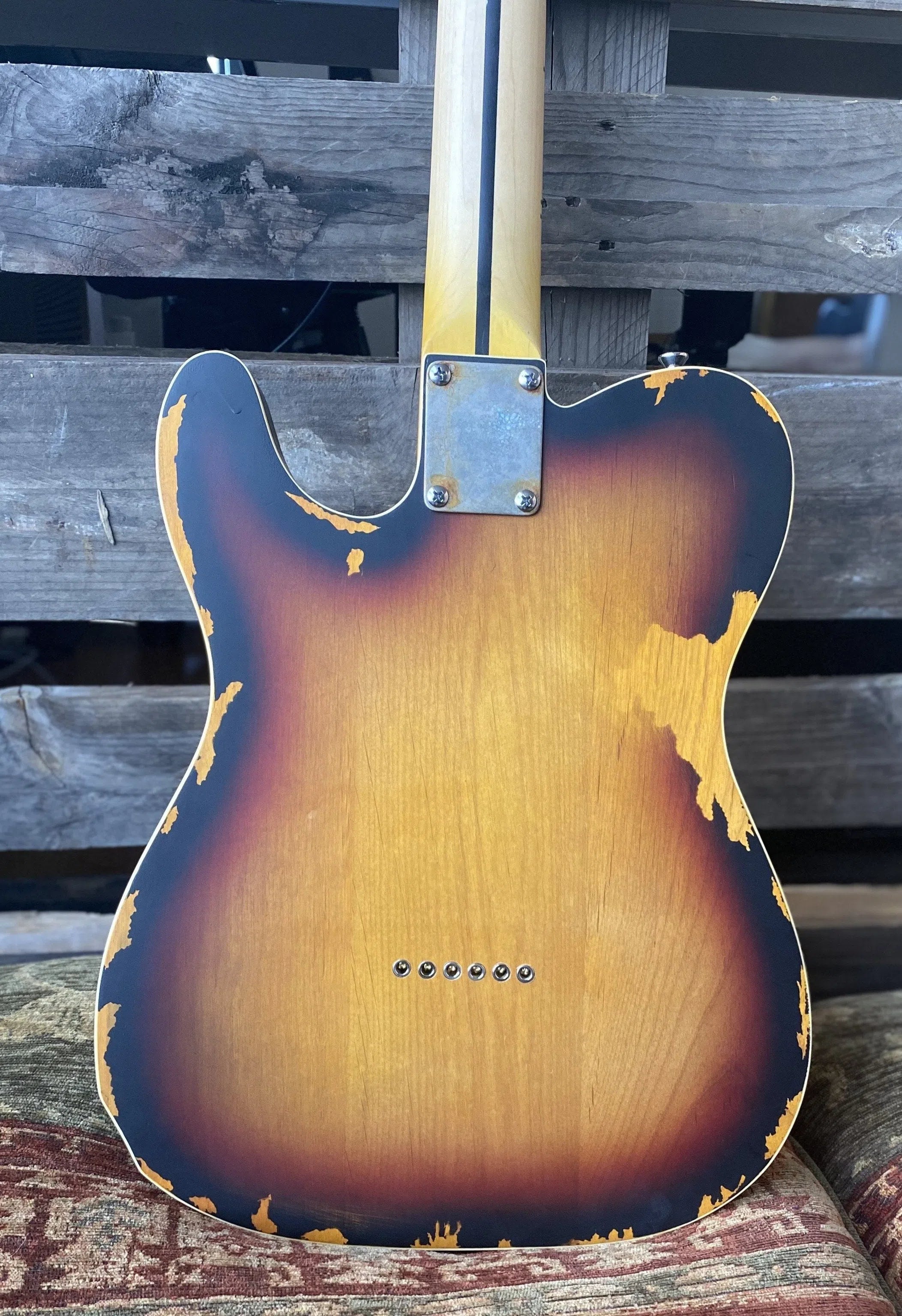 Vintage V59MRSB ICON Electric Guitar ~ Distressed Sunburst, Electric Guitar for sale at Richards Guitars.