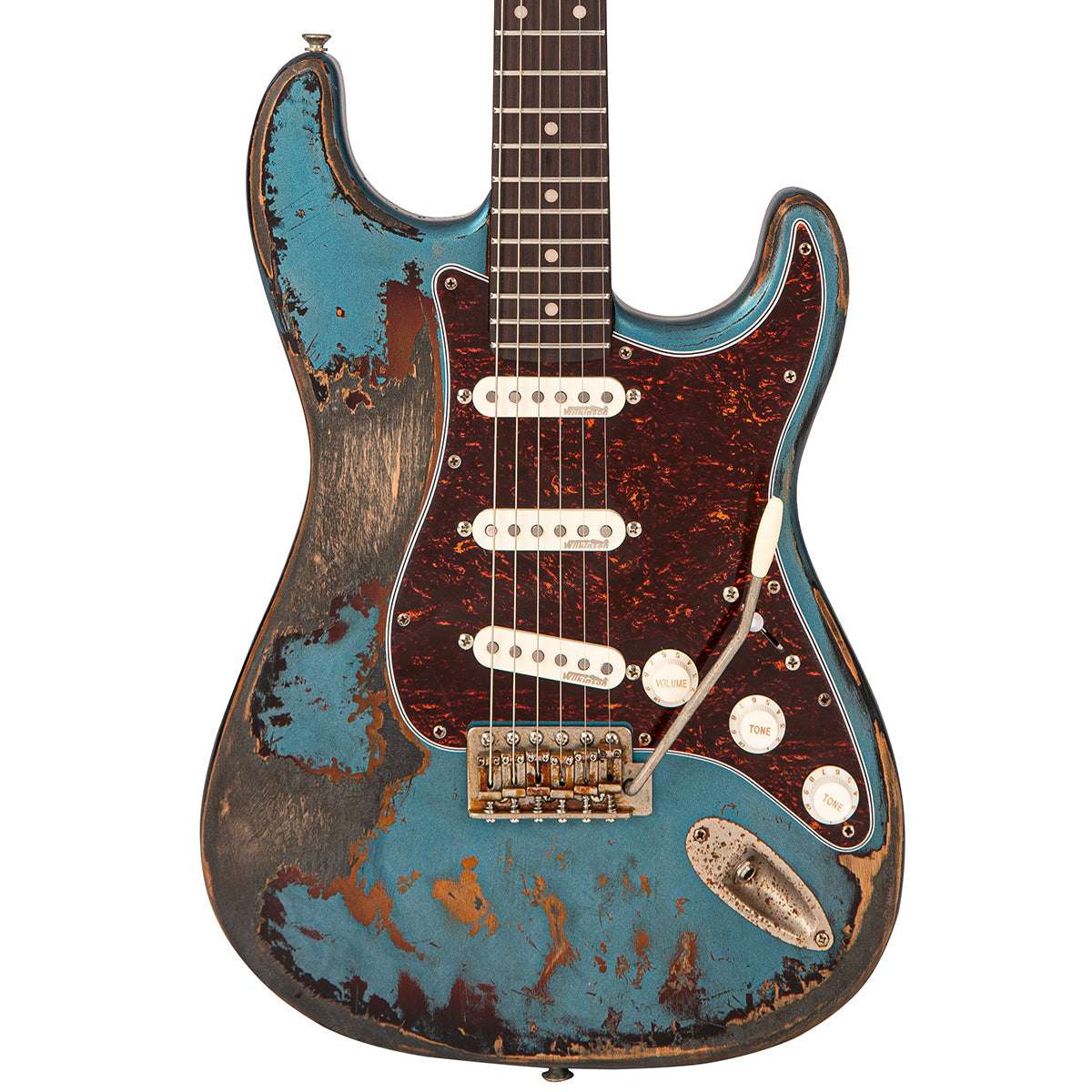 Vintage V6 ProShop Custom-Build ~ Scorched Earth Blue (Contact: Richards Guitars. www.rguitars.co.uk), Electric Guitar for sale at Richards Guitars.