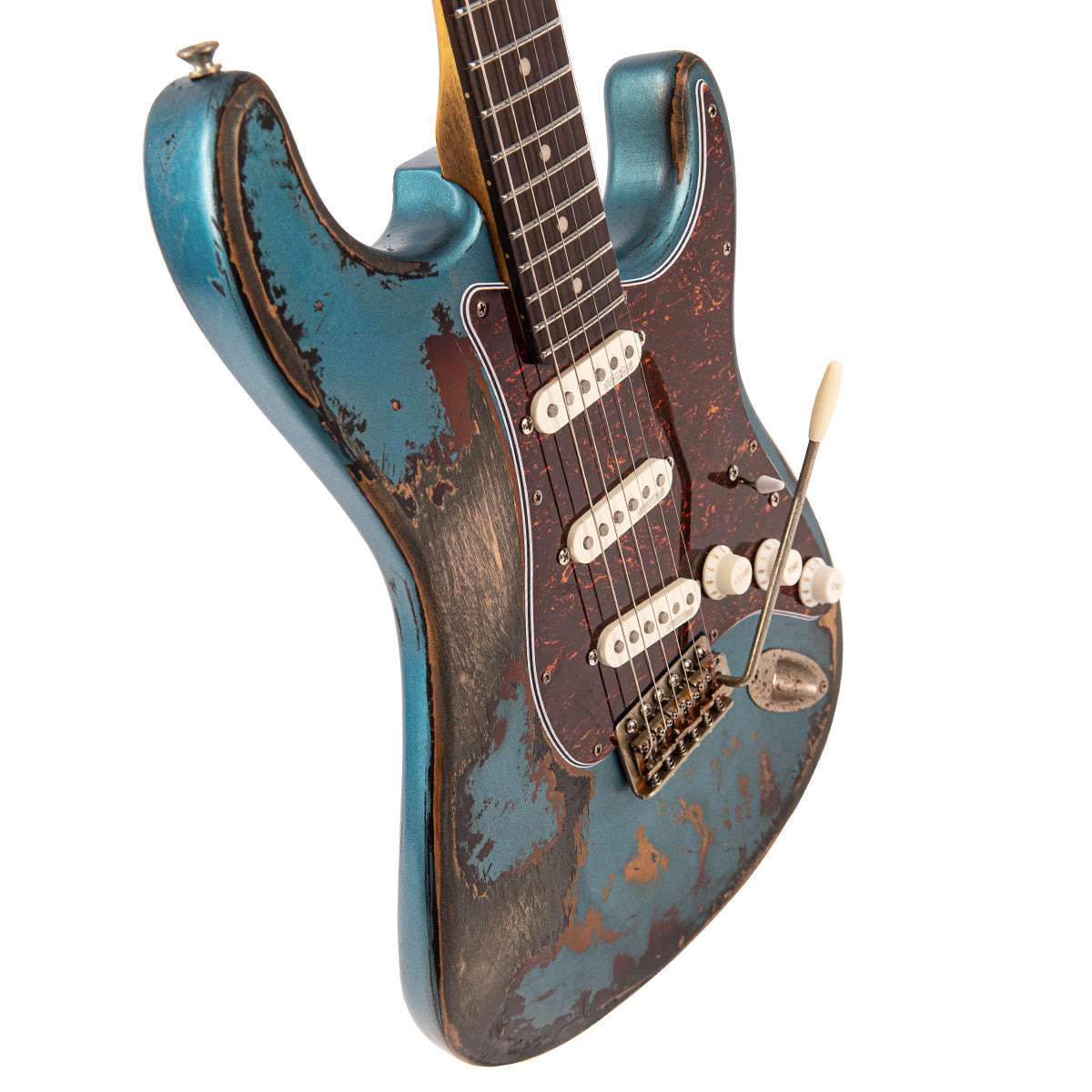 Vintage V6 ProShop Custom-Build ~ Scorched Earth Blue (Contact: Richards Guitars. www.rguitars.co.uk), Electric Guitar for sale at Richards Guitars.